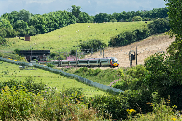 A 'Pendolino' at Stowe Hill Tunnel